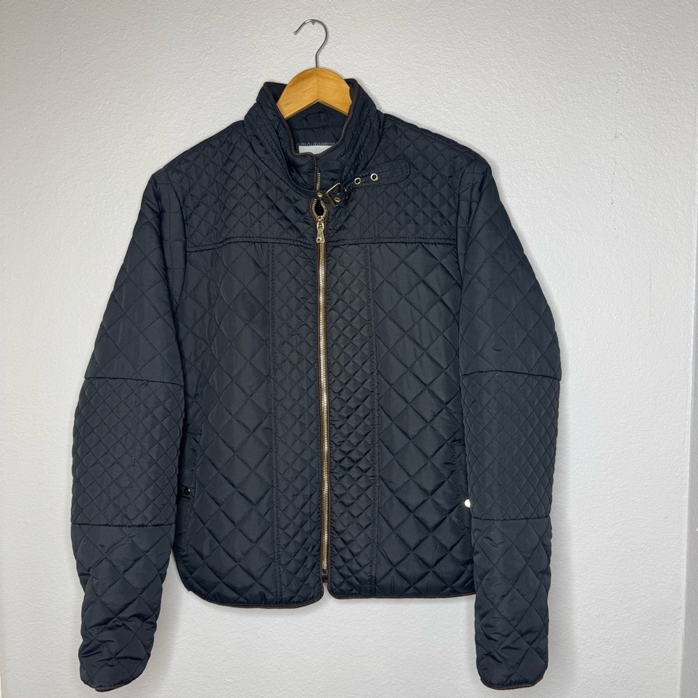 Royalty For Me Black Quilted Puffer Jacket Woman’s PL - Picture 11 of 16